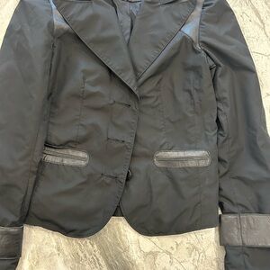 RUDSAK Black Blazer with Leather Accents